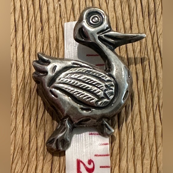 DUCK/BIRD brooch stamped “silver, made in Mexico, handmade” - Picture 2 of 9